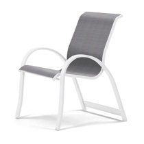 White aluminum online sling patio chairs